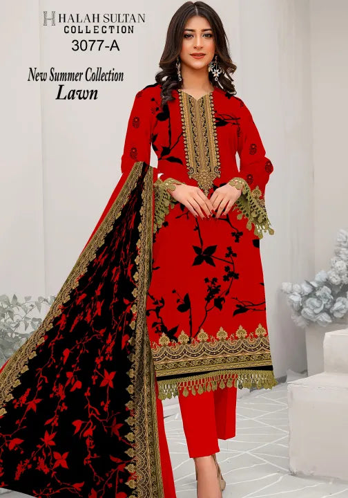 Summer Collection Lawn Unstitched 3 Piece Suit
