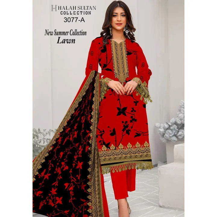 Summer Collection Lawn Unstitched 3 Piece Suit
