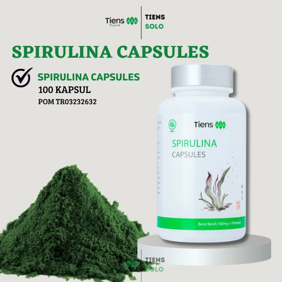 Spirulina Blood Booster, Energy Enhancer Support 100 capsules